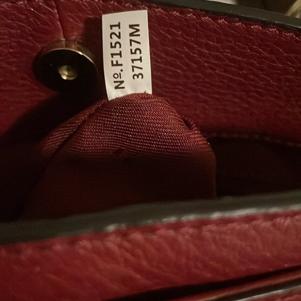 Coach Tote - Burgundy - Picture 4 of 5